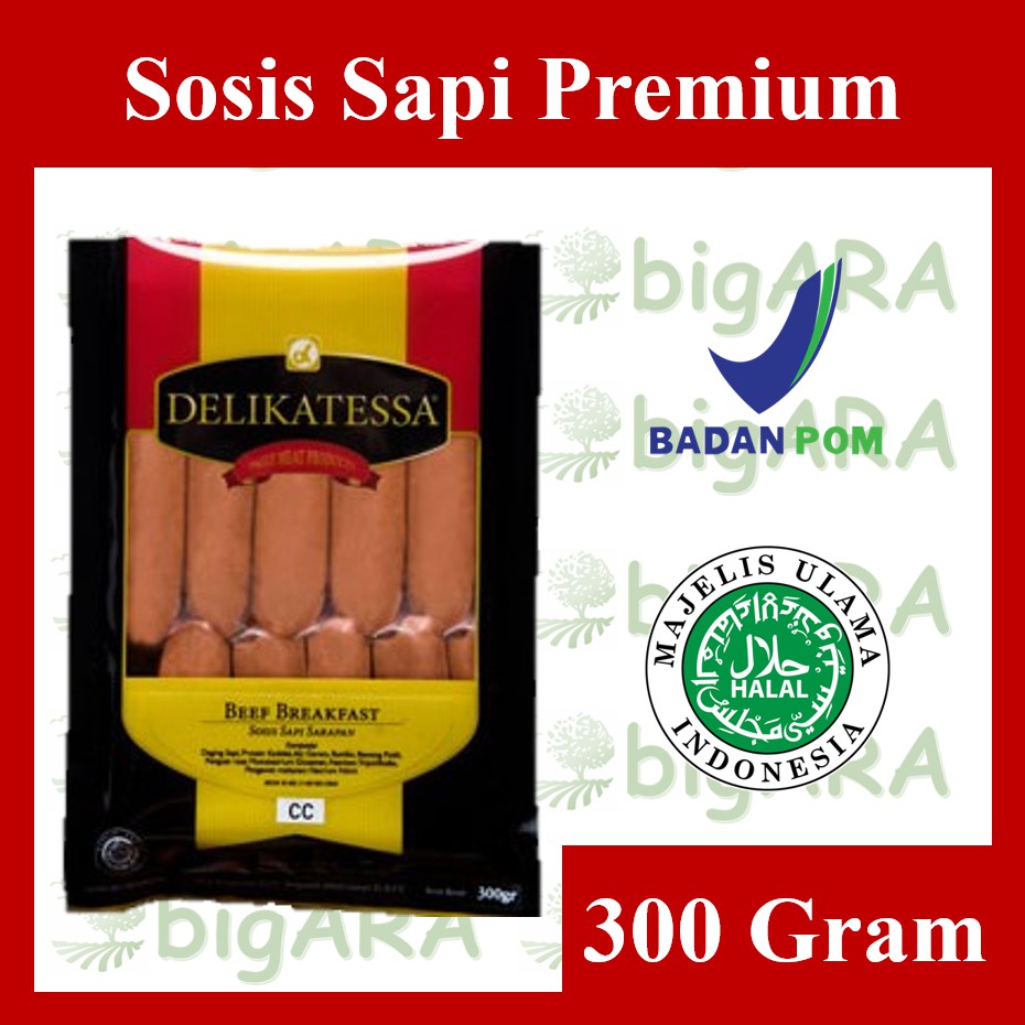 

Sosis Sapi Premium Delikatessa Hotel Beef Breakfast 300gr Halal