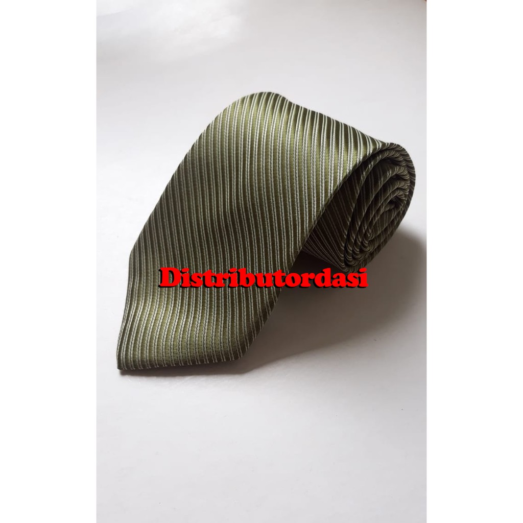 Dasi Pria Hijau Green Tea Salur 3 inch 8 cm