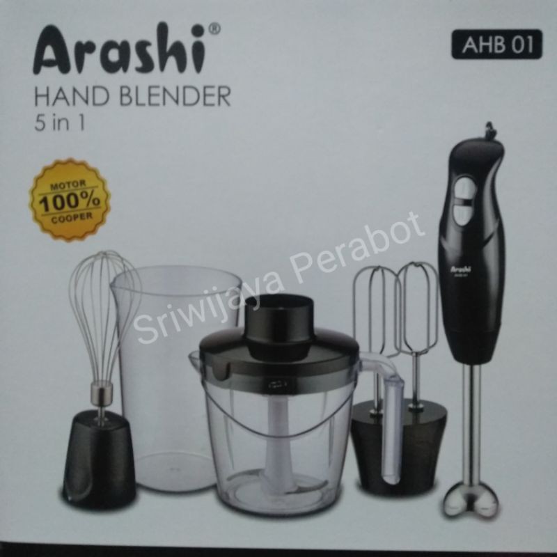 ARASHI HAND BLENDER AHB01 5 IN 1 | BLENDER TANGAN