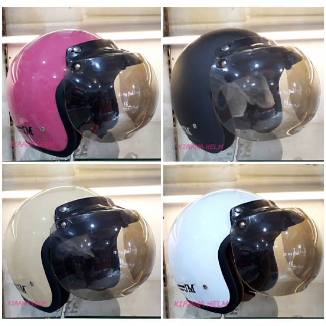 Helm Bogo Retro Klasik Polos