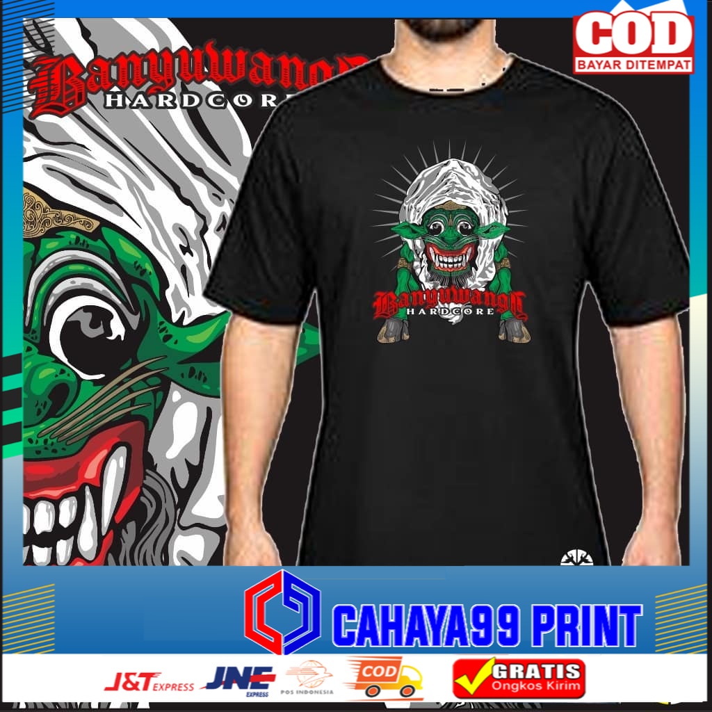 Kaos Hitam Katun Combed 30s Jaranan Buto Kaos Oblong Barong keblak Keblak Banyuwangi