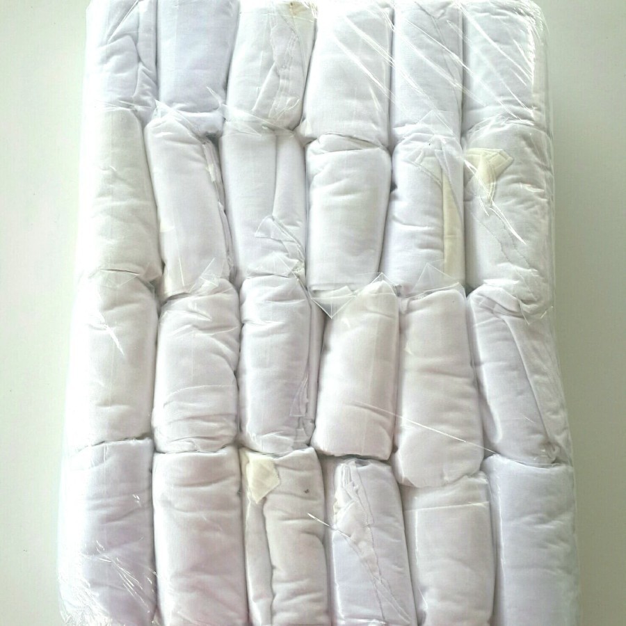 Kain Majun Perca Putih High - Katun Lap Poles