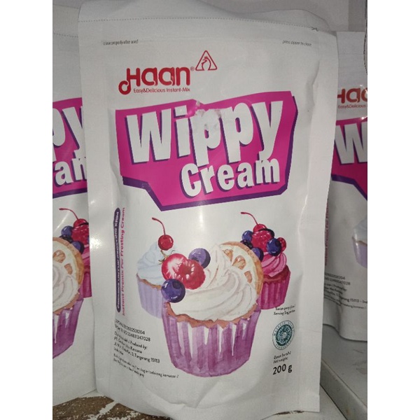 

Haan whipy cream poch 200gr
