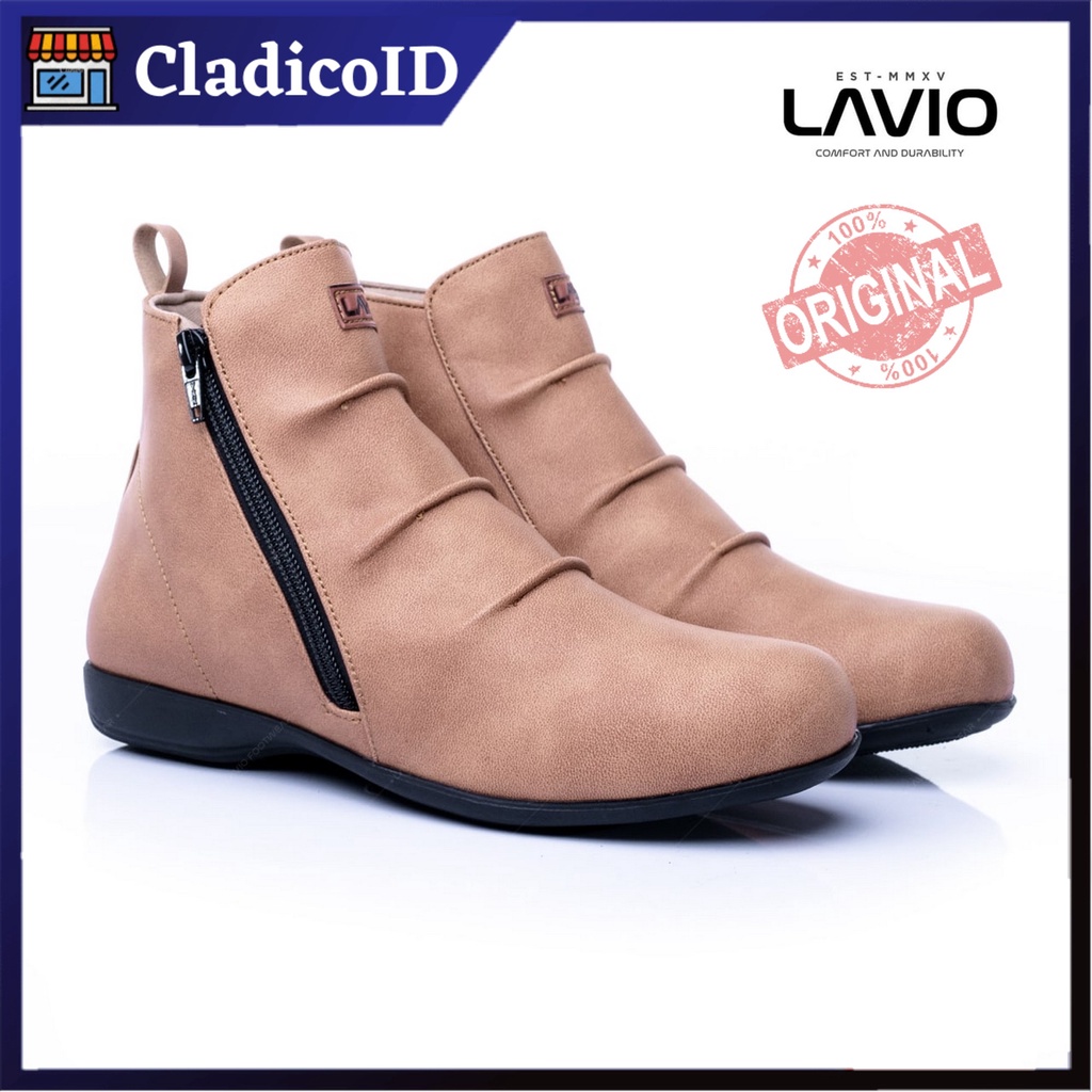 Sepatu Wanita Model Boot Cewe Fashion Korea Lavio Vania Original Bahan High Quality Spatu Cewek Terbaru