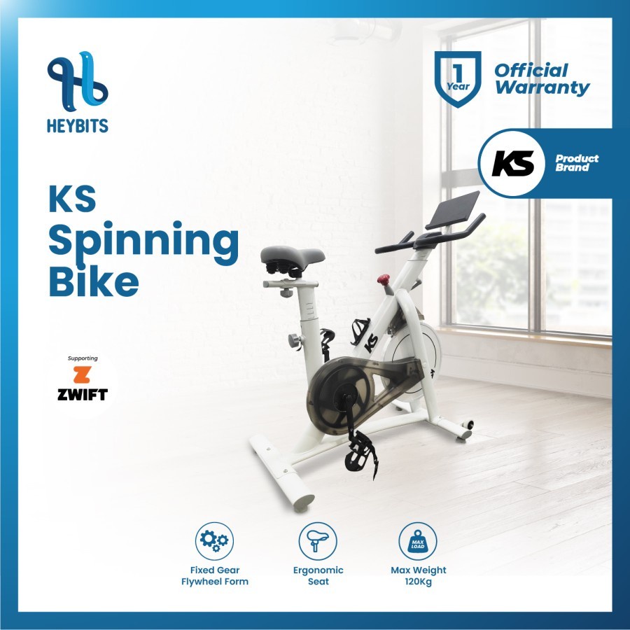 KS Spinning Bike With Zwift - Sepeda Statis Alat Fitness GARANSI RESMI