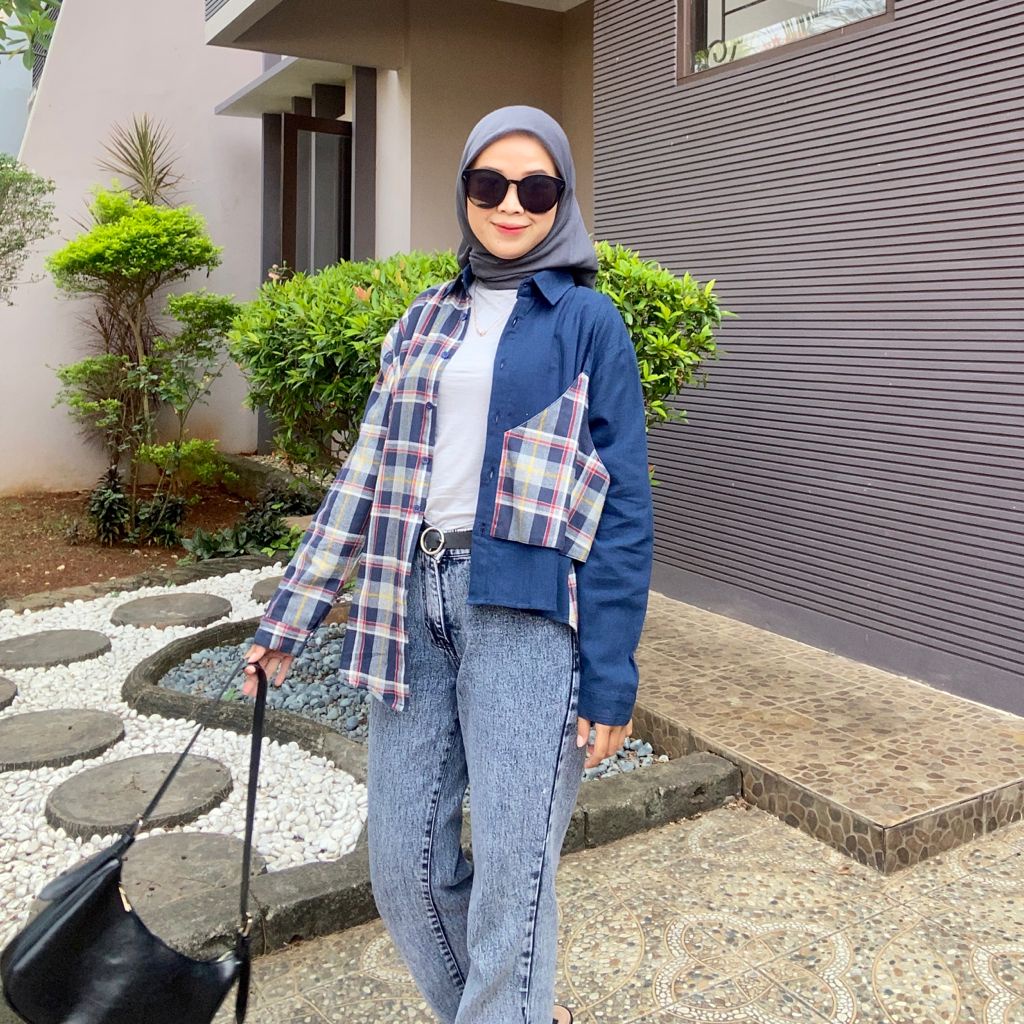 Tartan Shirt Kombinasi / Kemeja Tartan (33)-2
