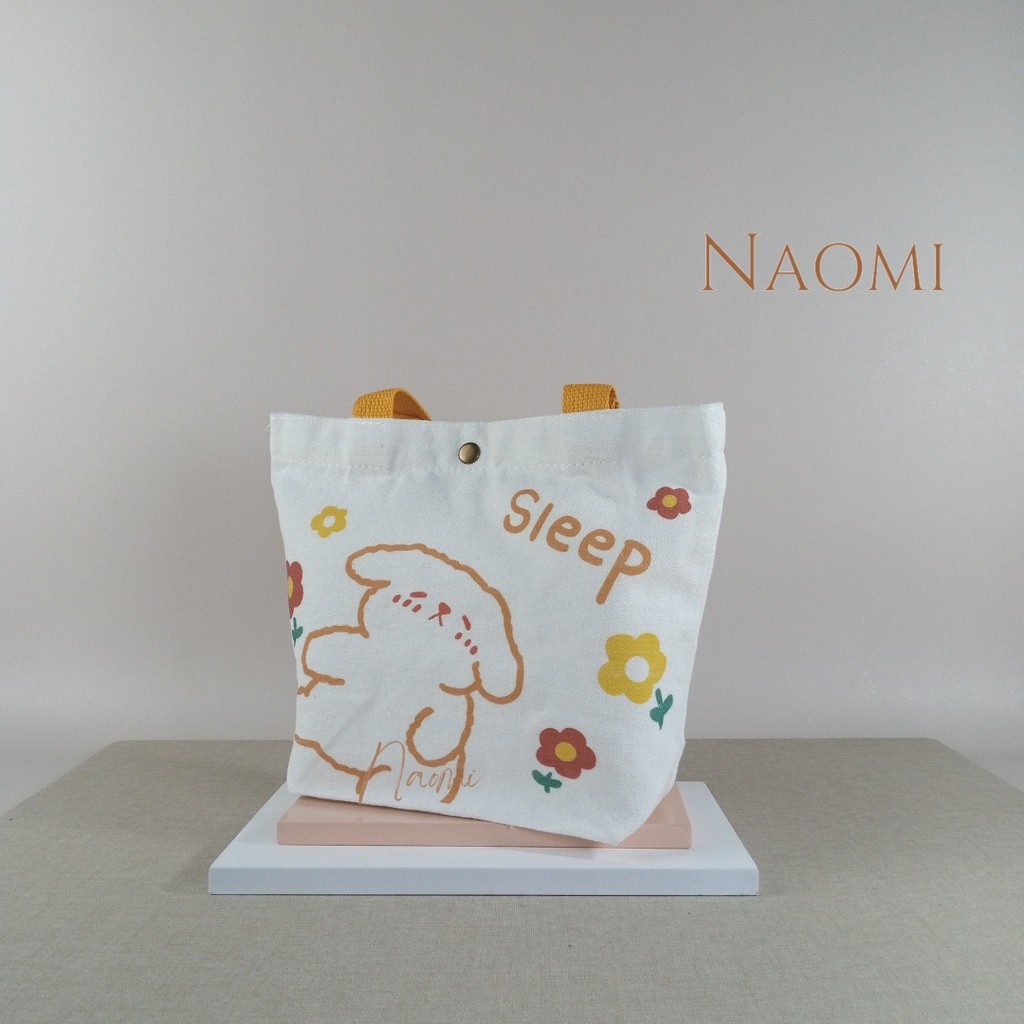 NAOMI - Hiroshi Tote Bag Import - Tas Canvas Goody Bag - Tas Import - Tas souvenir tenteng  - Tas belanja