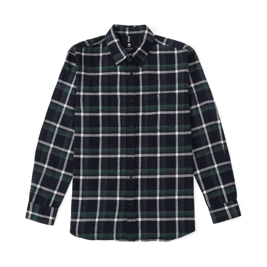 Hommes Apparel FS034 Emerald Green Flannel Shirt
