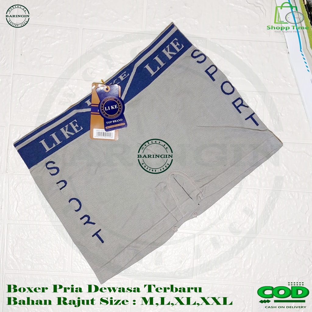 ISI 6 PCS Celana Dalam Boxer Pria Dewasa Bahan Rajut Size jumbo-Boxer Pria Top-Boxer Cowok Distro-Dalaman laki-Laki