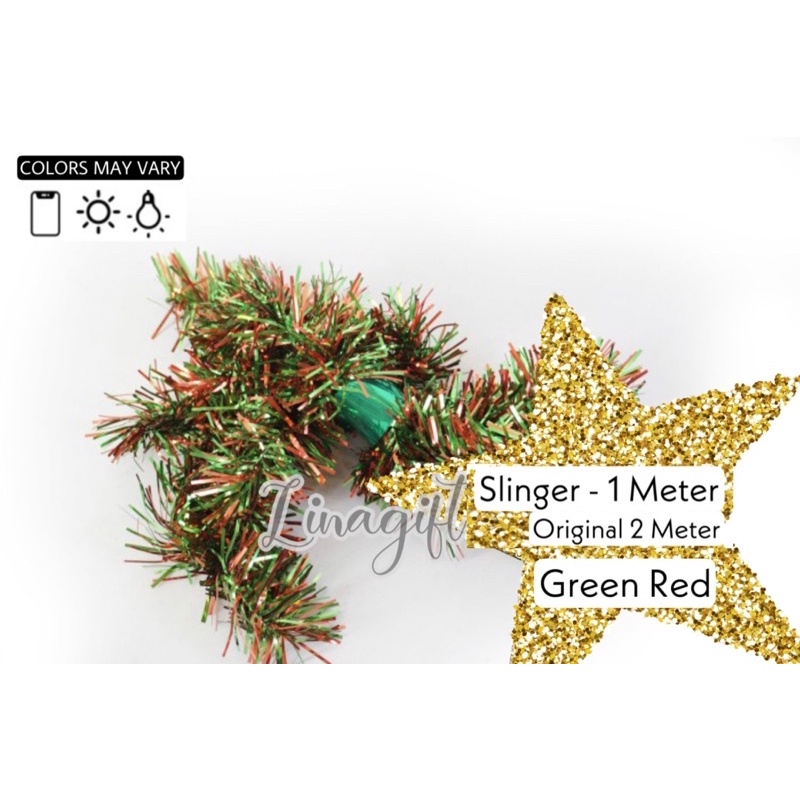 ( Meter ) SLINGER / RUMBAI / TINSEL / GARLAND / HIASAN NATAL / BINGKISAN / SESERAHAN / HADIAH