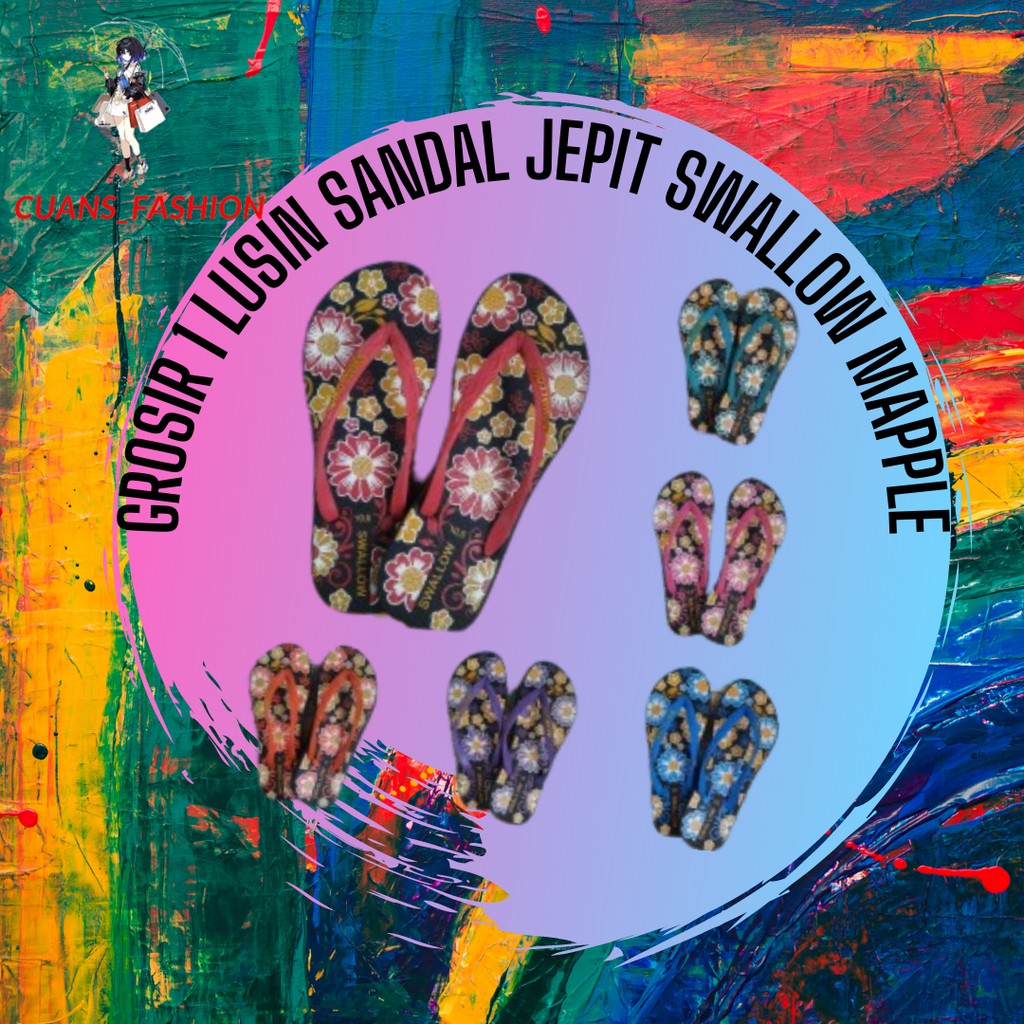 Swallow GROSIRAN SANDAL  1 LUSIN JEPIT SWALLOW MAPPLE, SENDAL JEPIT SWALLOW MAPPLE