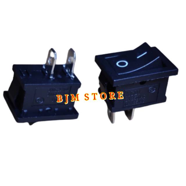 Saklar rocker switch ON-OFF Hitam 2pin - Switch Hitam ON-OFF 2 kaki