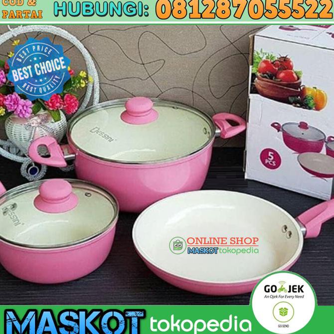 Jual Panci Set Lapisan Keramik 5 Pc Dessini - Terbaik !