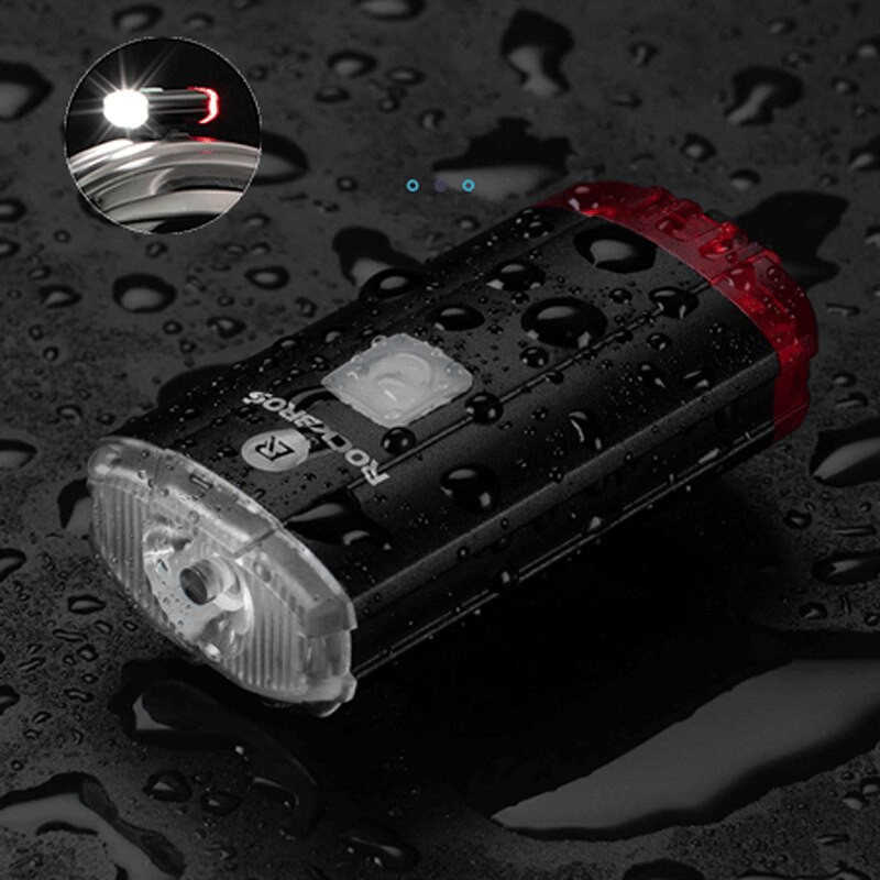 Rockbros Lampu Sepeda Depan dan Belakang USB Rechargeable 100 Lumens - YQ-TD100LM - Black