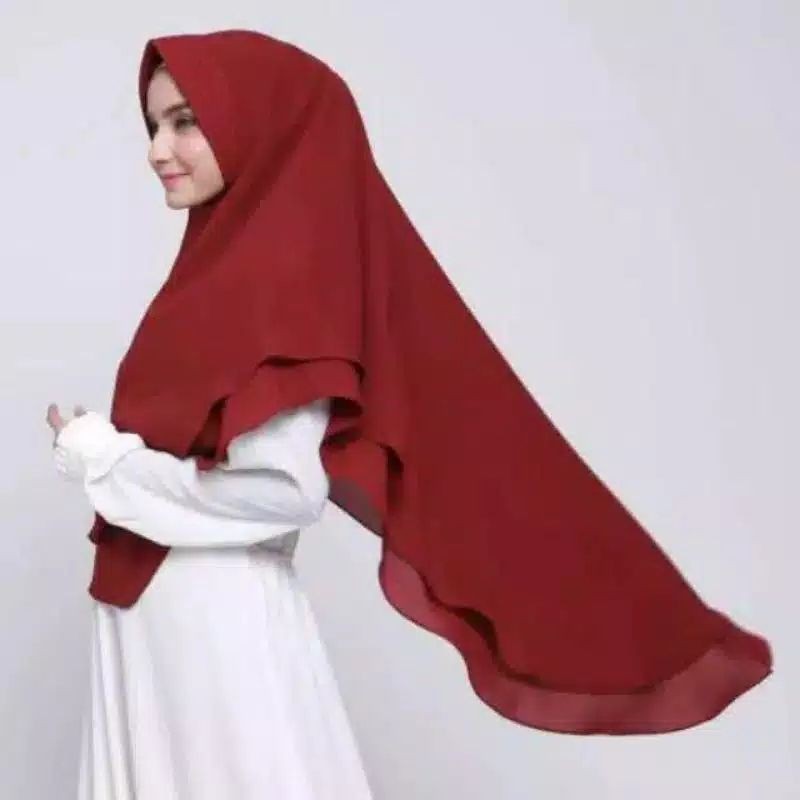 Khimar Ped Double Layer Diamond Cantik Jilbab syar'i 2 Layer