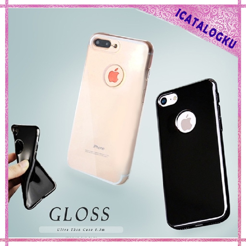 Gloss Jet Black Case Iphone 7 / 7plus / 8 / 8plus Case Softcase