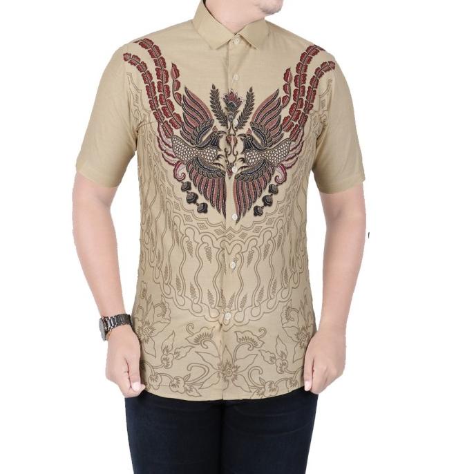 VM Kemeja Batik Pendek Slimfit - Batik Pria Modern Slimfit B567