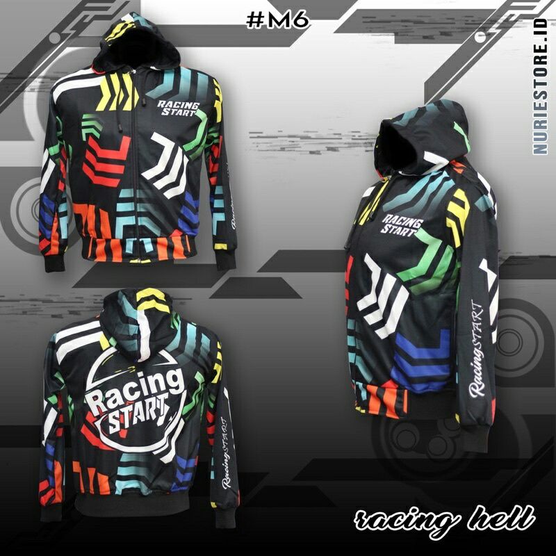 JAKET RACING HELL | JAKET RACING STAR FULL PRINTING