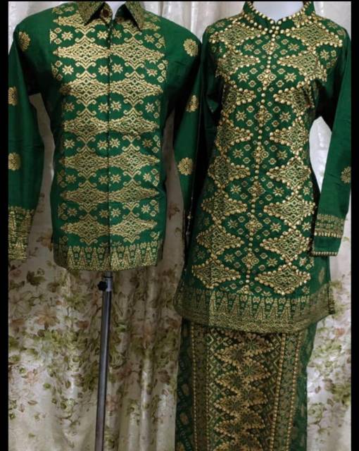 Baju couple setelan  songket  printing palembang  Shopee 