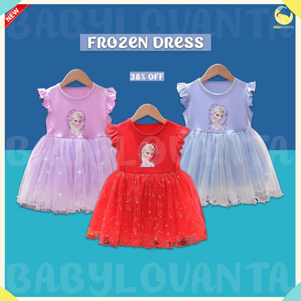 BABYLOVANTA Gaun bayi princess 0-4 tahun / dress bayi princess gaun anak dress pesta anak import