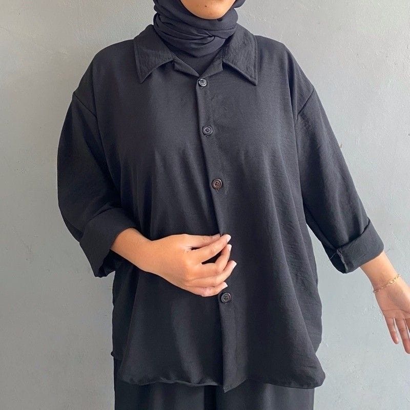 KEMEJA OVERSIZE CRINCLE SHIRT WANITA