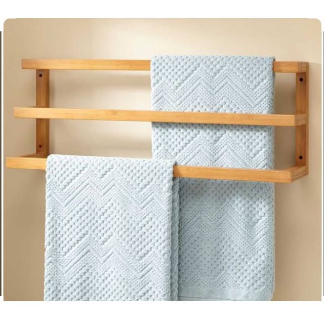  RAK  HANDUK  TOWEL RACK BAHAN JATI  BELANDA GANTUNGAN HANDUK  