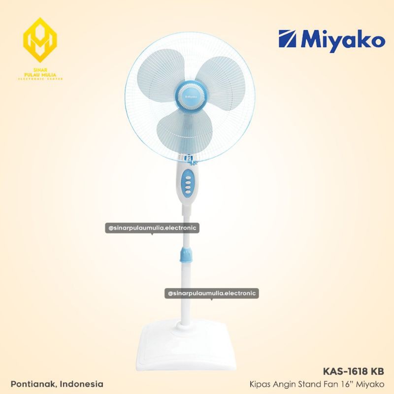 Miyako Kipas Angin Berdiri Stand Fan 16 Inch - KAS-1618 KB / KAS 1618 KB / KAS1618KB / KAS 1618KB