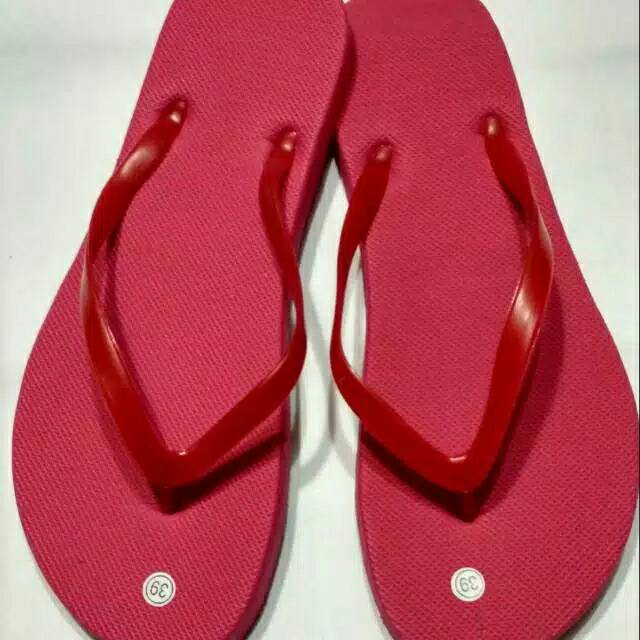 sandal jepit polos seri 5psang