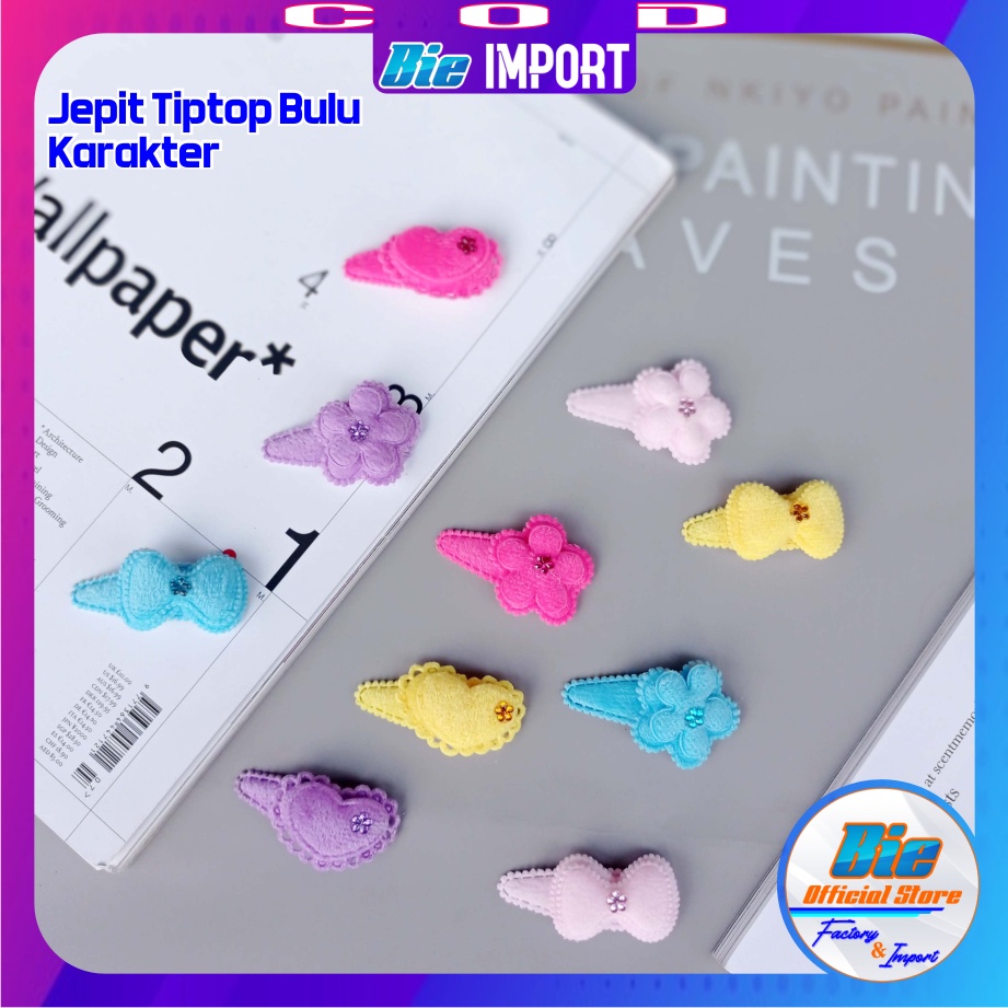 Jepit Tiptop Karakter Warna Pastel Stabillo Impor Best Seller