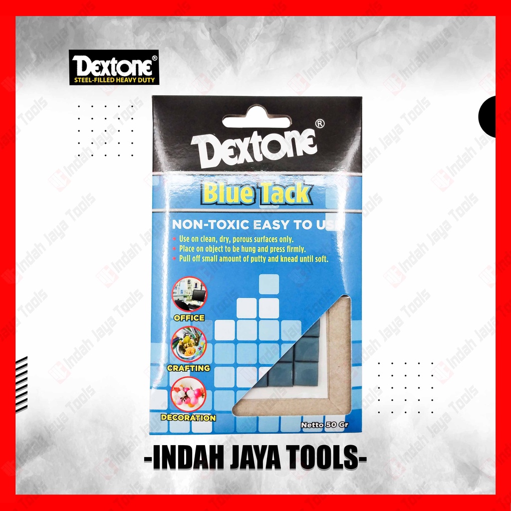 DEXTONE BLUE TACK - Lem Pengganti Pin Paku Magnet Lem ATK Karet Gum