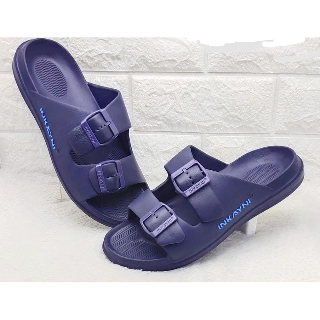 YK6030 Sandal Selop Karet Pria / Sandal Slide Cowok 2 Tali Merek Inkayni Ukuran 39-44