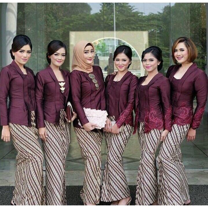 New Baju Atasan Top Pakaian Kebaya Kutubaru Encim Bludru Seragam Kerja Kantor Pesta Kondangan Nikaha
