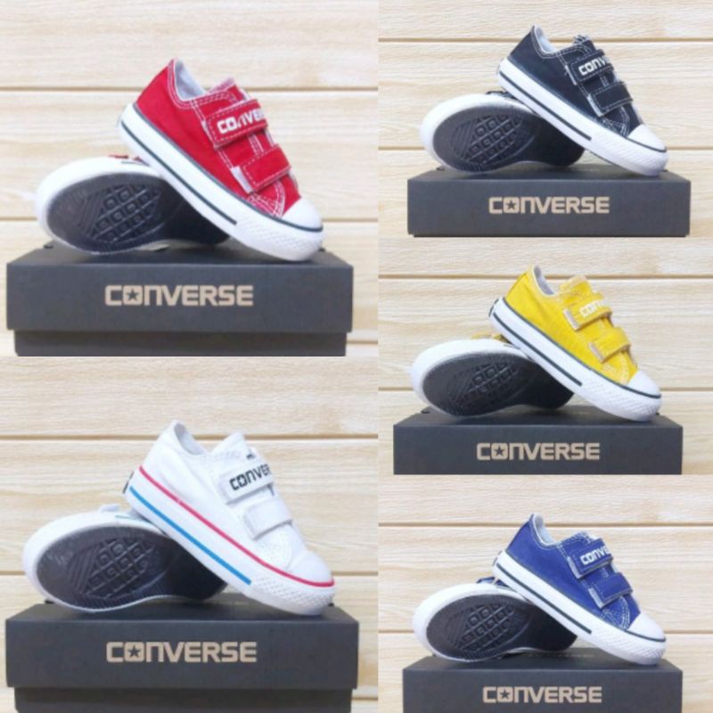 Converse anak low velcro / sepatu Converse anak terlaris