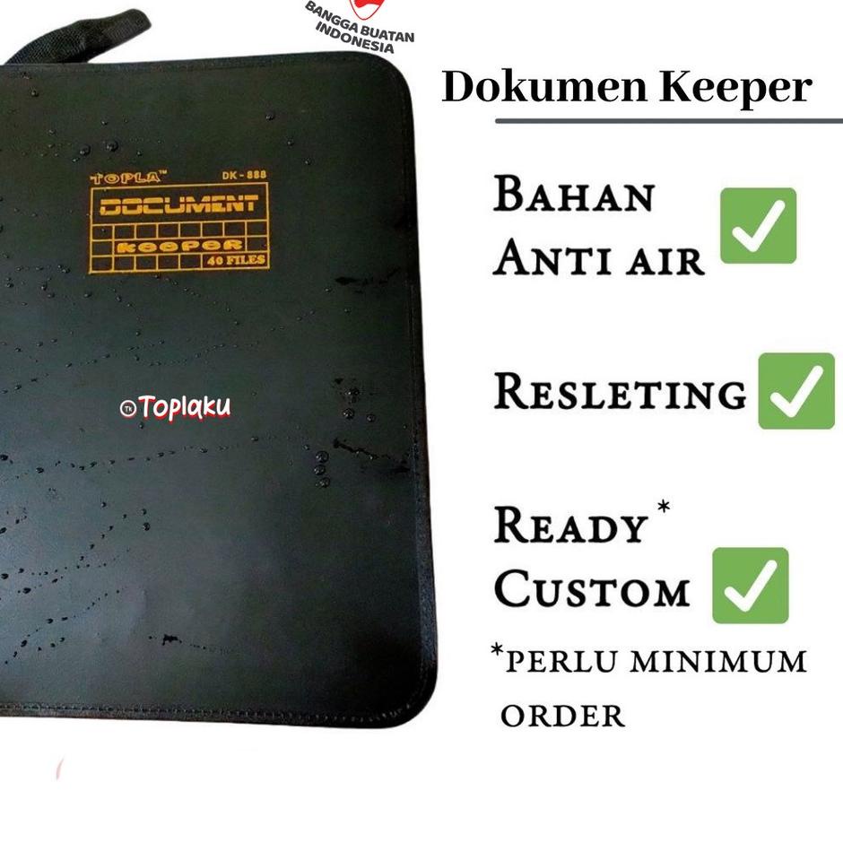 TOPLA Map Document Keeper Resleting Anti Air Dokumen Keeper Map Ijazah Sertifikat Berkas Kulit Plast