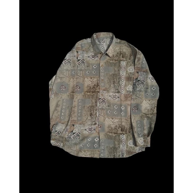 Kemeja vintage atasan vintage kemeja pattern kemeja second pria