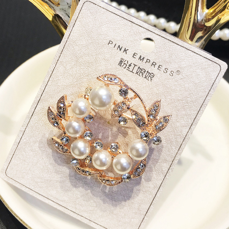 Bros Bros Pin Perempuan Korea Suasana Mewah Selendang Gesper Mantel Kardigan Dekorasi Kreatif-13