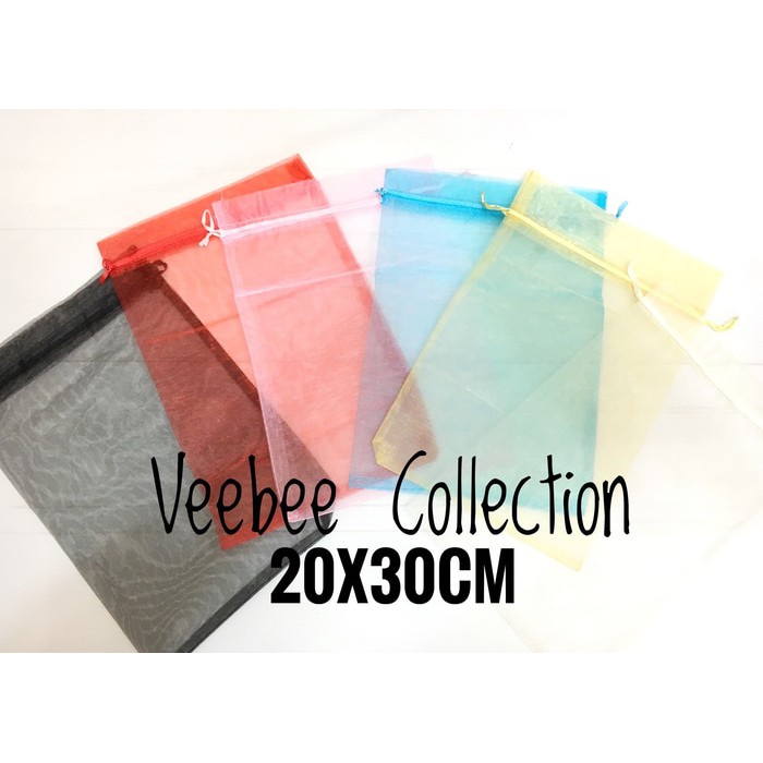 

Organza bag 20x30cm/Tas tile polos 20x30cm/ kantong tile/kantong sovenir/tas sovenir/ Kantong Organza/ kantong tile kaca hampers