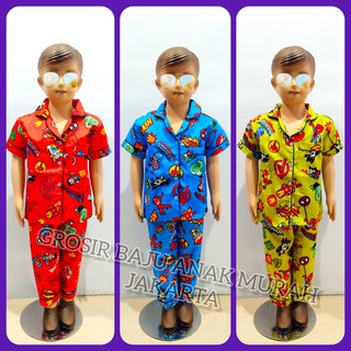 TERMURAH GROSIR Baju Tidur Setelan PIYAMA Anak ANEKA MOTIF