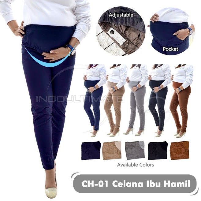 Celana hamil Kerja Panjang Kain Katun Kantor Ibu Hamil BY CH-01 leging pakaian ibu hamil baju