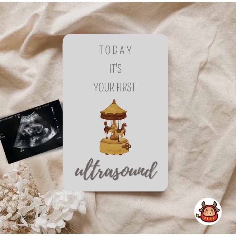 Pregnancy milestone card new design kartu selfie masa kehamilan baby mommy memory card