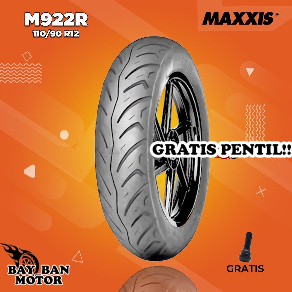 Ban Belakang Motor HONDA NEW SCOOPY - YAMAHA FREEGO // MAXXIS M922R 110/90 Ring 12 Tubeless ban moto