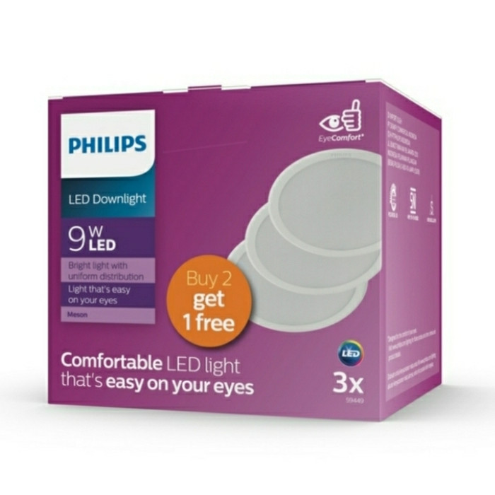 LAMPU PHILIPS DOWNLIGHT LED MESON PAKET 9W