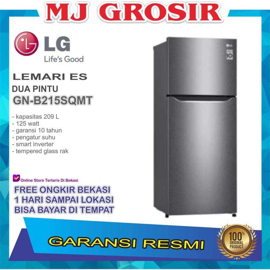 KULKAS LG  GN B 215 SQMT LEMARI  ES 2 PINTU GNB 215SQMT 209L 