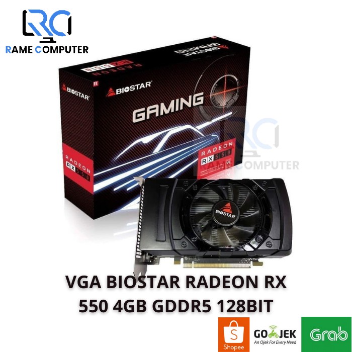 VGA BIOSTAR RADEON RX 550 4GB GDDR5 128BIT - VGA RX550 RX-550