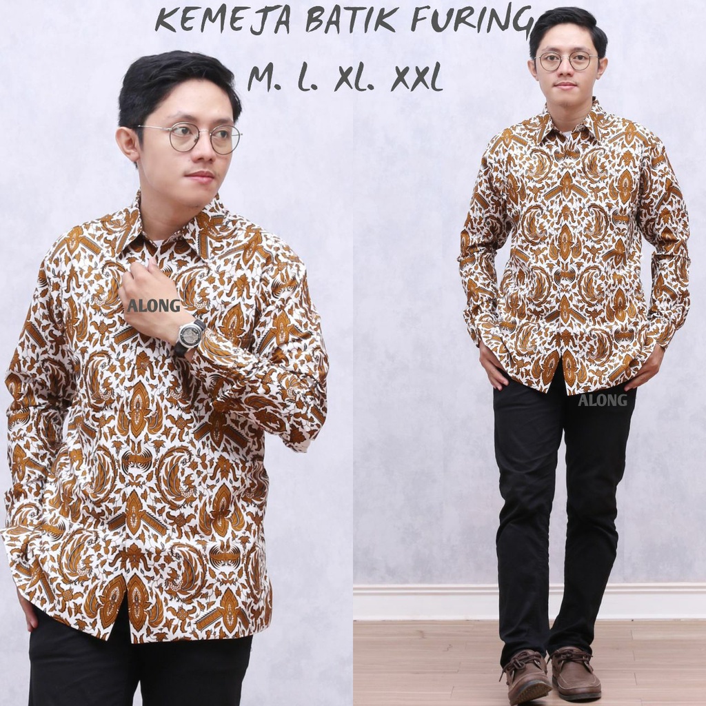 KEMEJA BATIK BERFURING MEWAH ATASAN PRIA PREMIUM ATASAN BATIK PRIA TERBARU