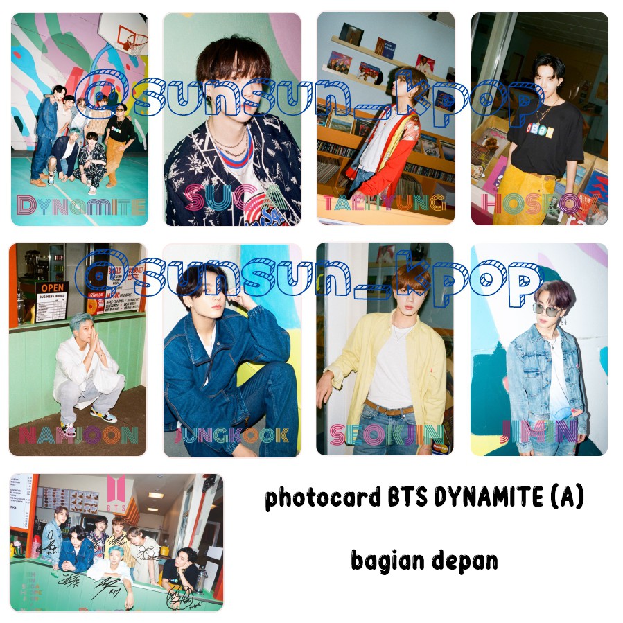 Photocard bts Bangtan Dynamite unofficial