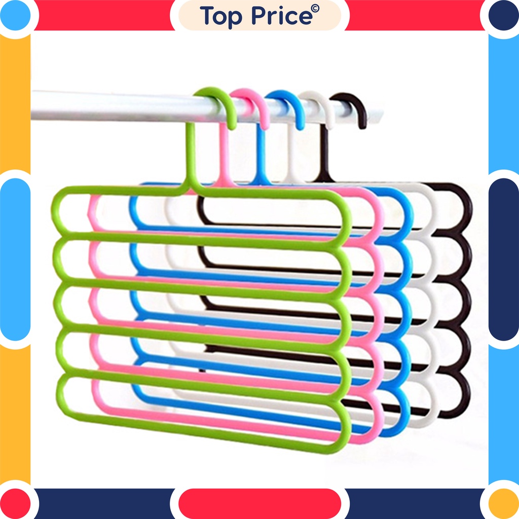 Topprice COD Hanger Pakaian 5 in1 Gantungan Multifungsi Hanger Handuk Hanger Jilbab U76