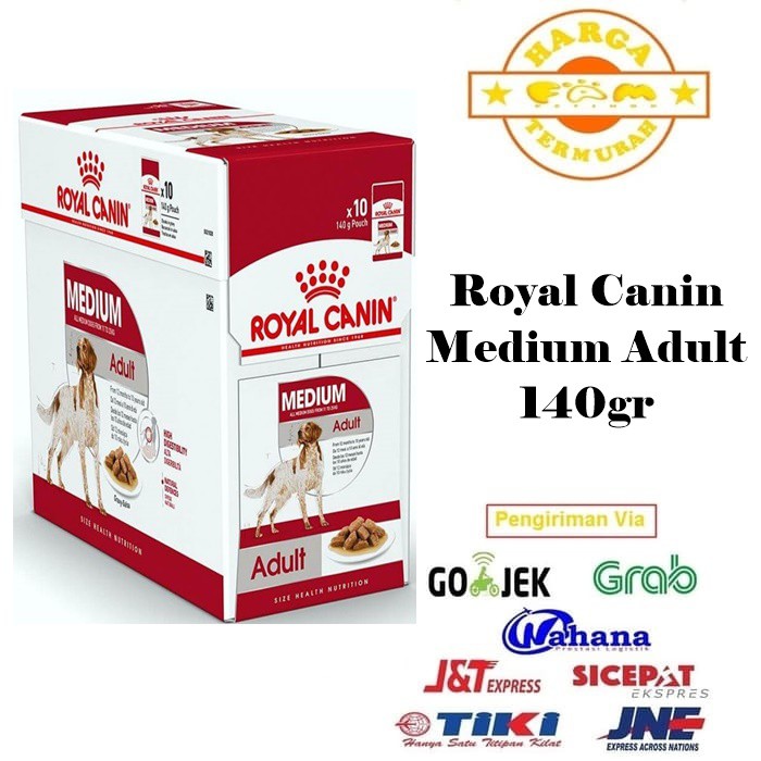 Royal Canin Medium Adult Pouch 140gr - Makanan Anjing / wet food