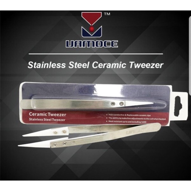 Authentic VAMOCE tweezer stainless steel ceramic - tweezer ceramic