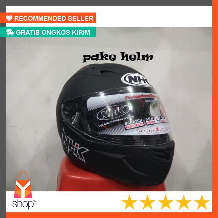 HOT PRODUK  HELM NHK GP 1000 SOLID HITAM DOFF GP1000 FULL FACE